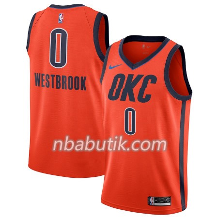 NBA Mænd Trøje Oklahoma City Thunder Russell Westbrook 0 2018-19 Nike Orange Swingman NBA Mænd Trøje Oklahoma City Thunder Russell Westbrook 0 2018-19 Nike Orange Swingman